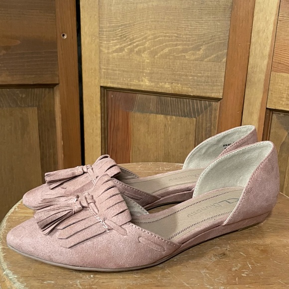 Chinese Laundry Shoes - Chinese Laundry Faux Suede Pink D’orsay Flats 7